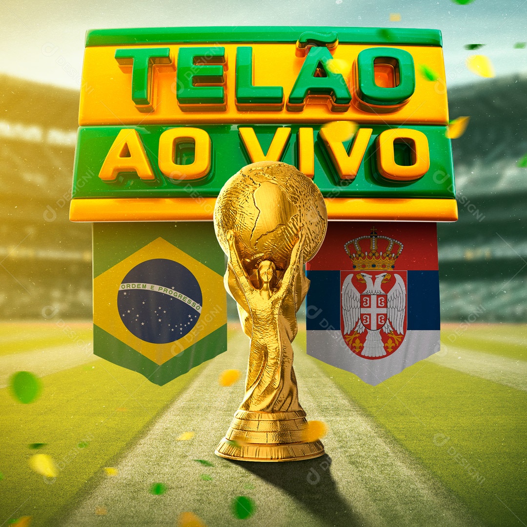 Story Jogo Brasil x Sérvia Copa Mundo Futebol Social Media PSD Editável  [download] - Designi
