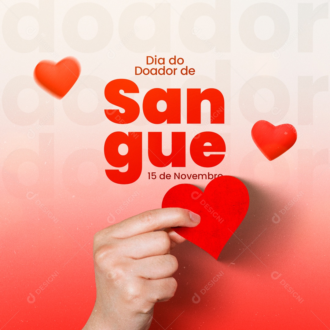 Dia Do Doador De Sangue 15 de Novembro Social Media PSD Editável