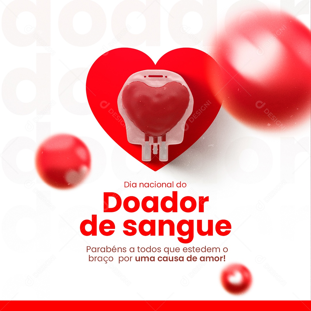 Parabéns a Todos que Estendem o Braço Dia Do Doador De Sangue Social Media PSD Editável