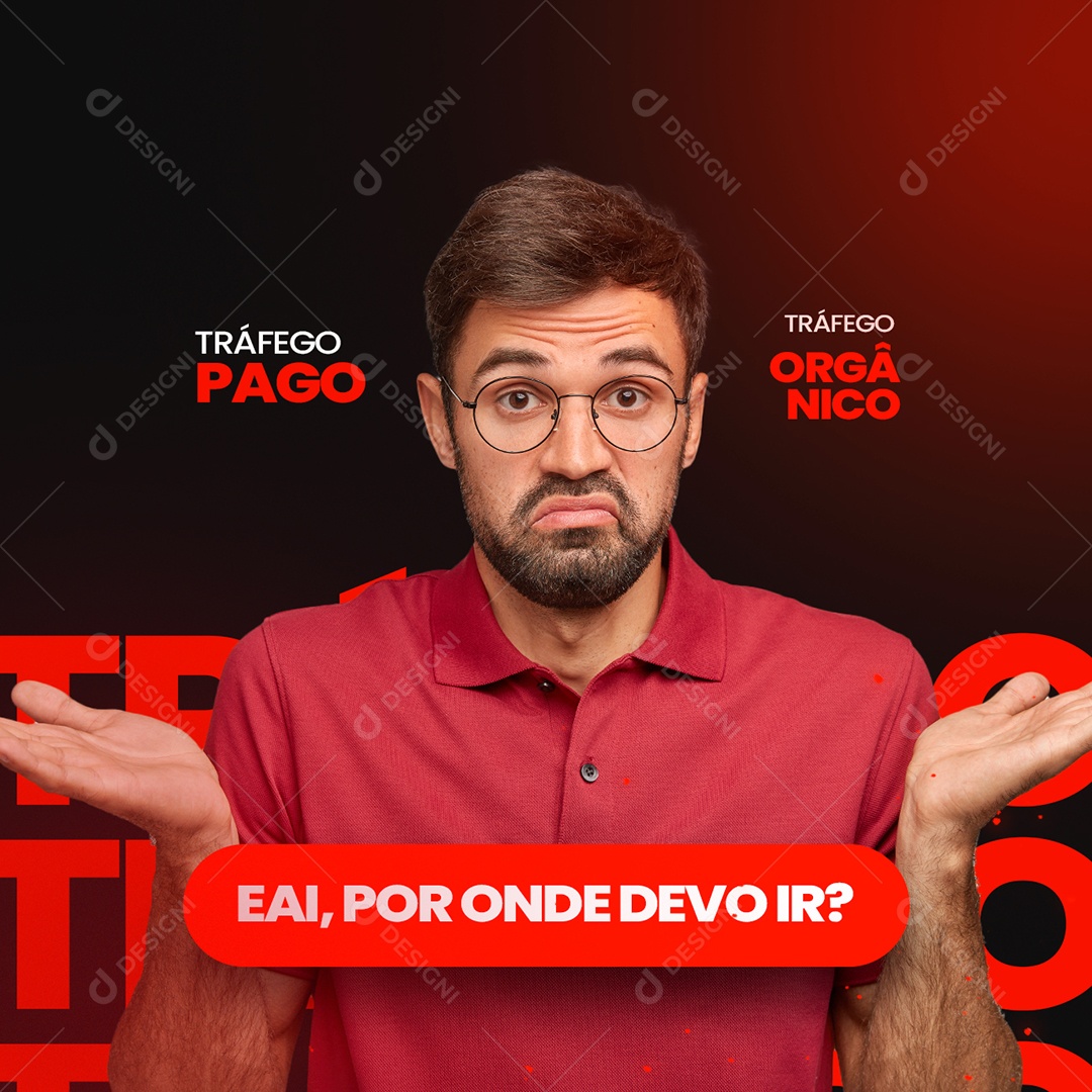 Tráfego Pago Orgânico eai Por Onde Devo ir Marketing Digital Social Media PSD Editável