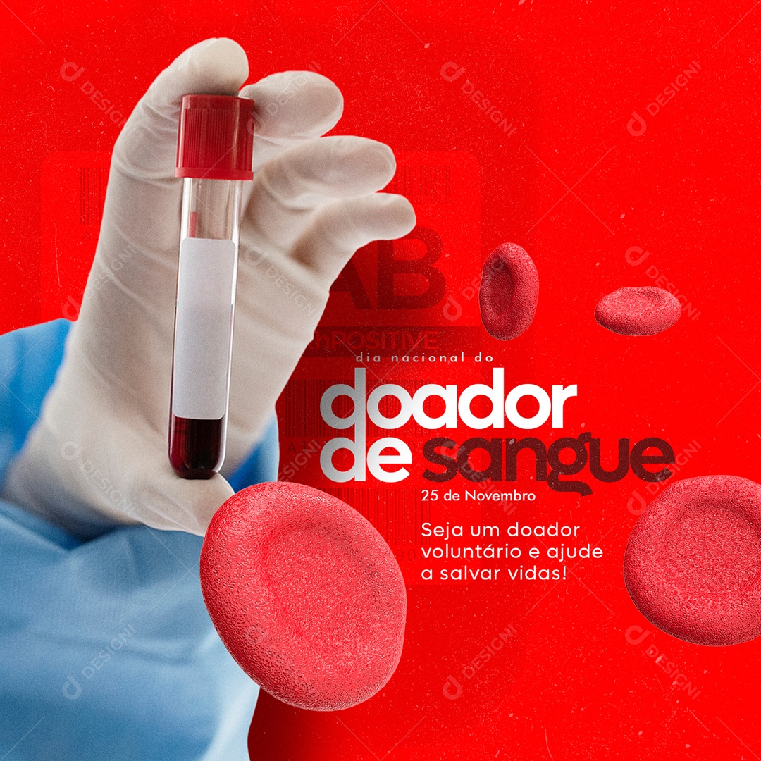 Seja um Doador 23 de Novembro Dia Do Doador De Sangue Social Media PSD Editável