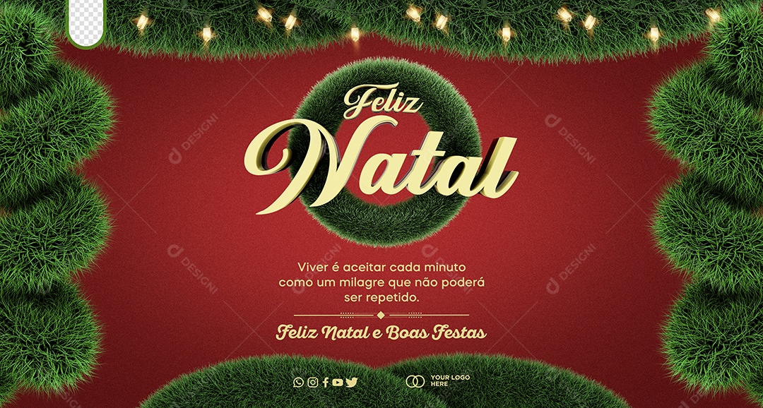 Banner Feliz Natal Social Media PSD Editável download Designi