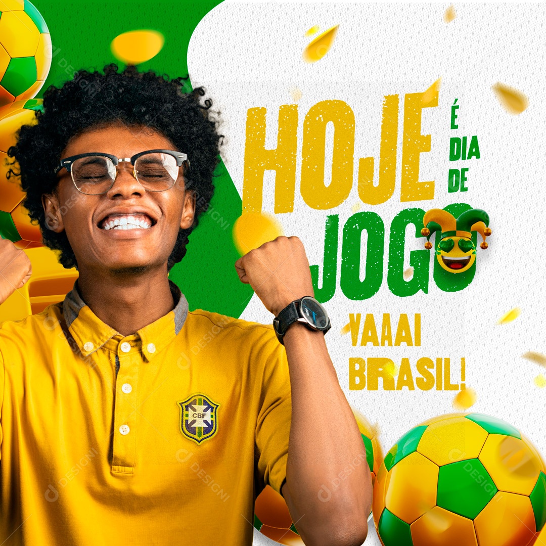 Social Media Copa do Mundo Hoje é Dia de Jogo PSD Editável [download] -  Designi