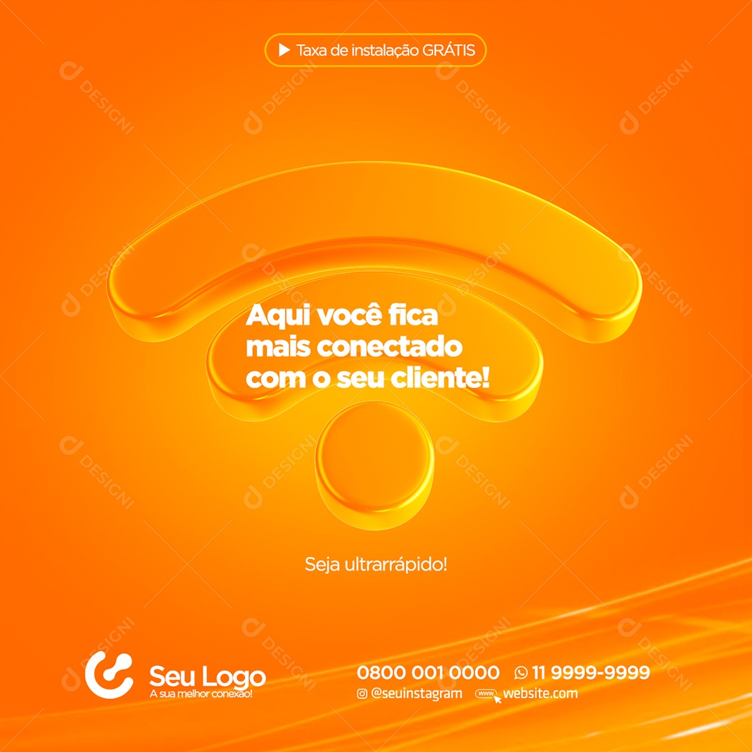 Here You Get More Connected Internet Service Provider Social Media Editable PSD