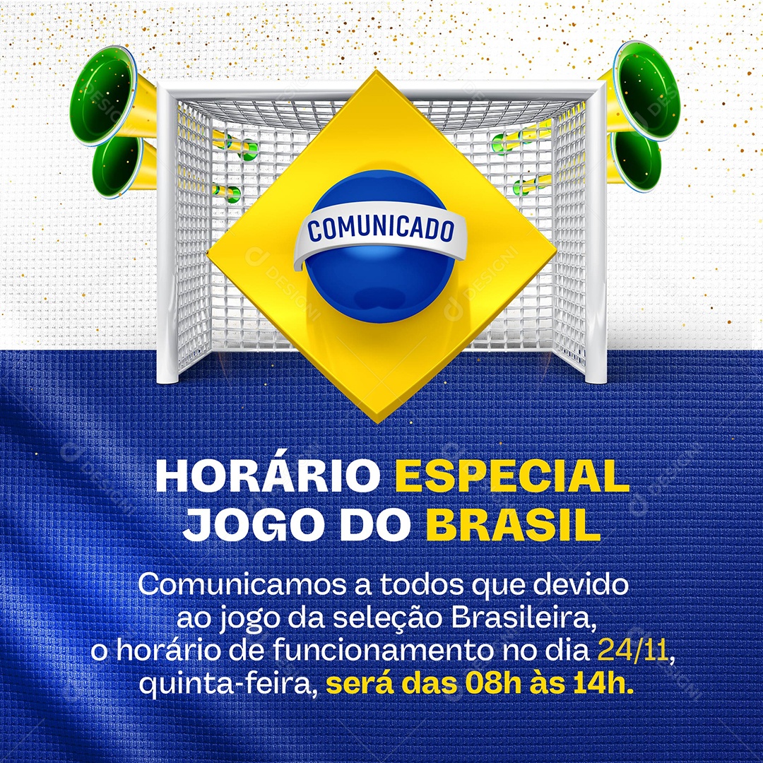 Horário Especial – Jogos do Brasil na Copa do Mundo
