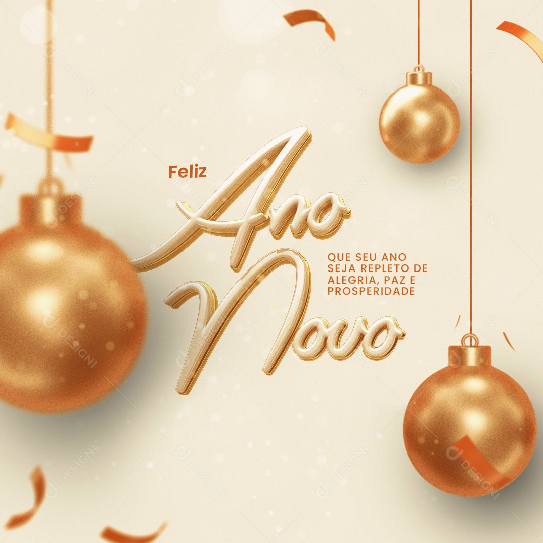 May Your Year Be Full of Joy Happy New Year Social Media Editable PSD