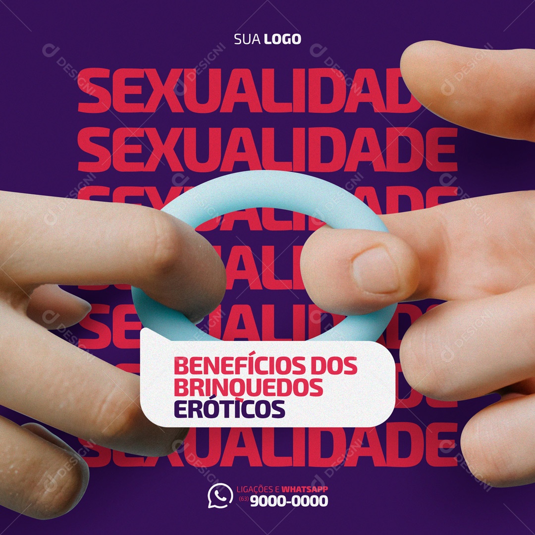 Benefícios dos Brinquedos Eróticos Sex Shop Social Media PSD Editável