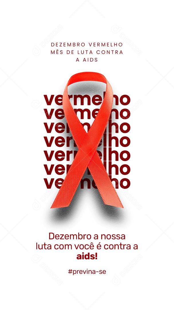 Story Dezembro Vermelho Mês de Luta Contra a AIDS Social Media PSD Editável