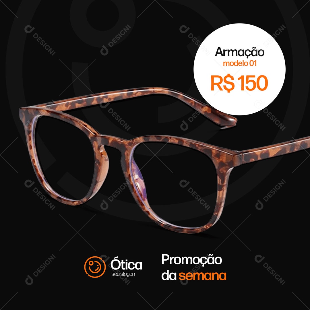 Promoção da Semana Armação Oticas Social Media PSD Editável