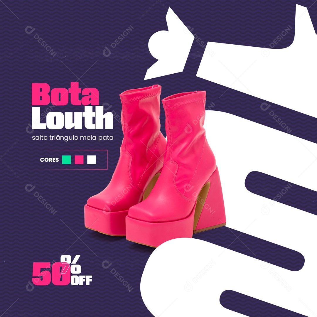 Bota Louth Footwear Store Social Media Editable PSD