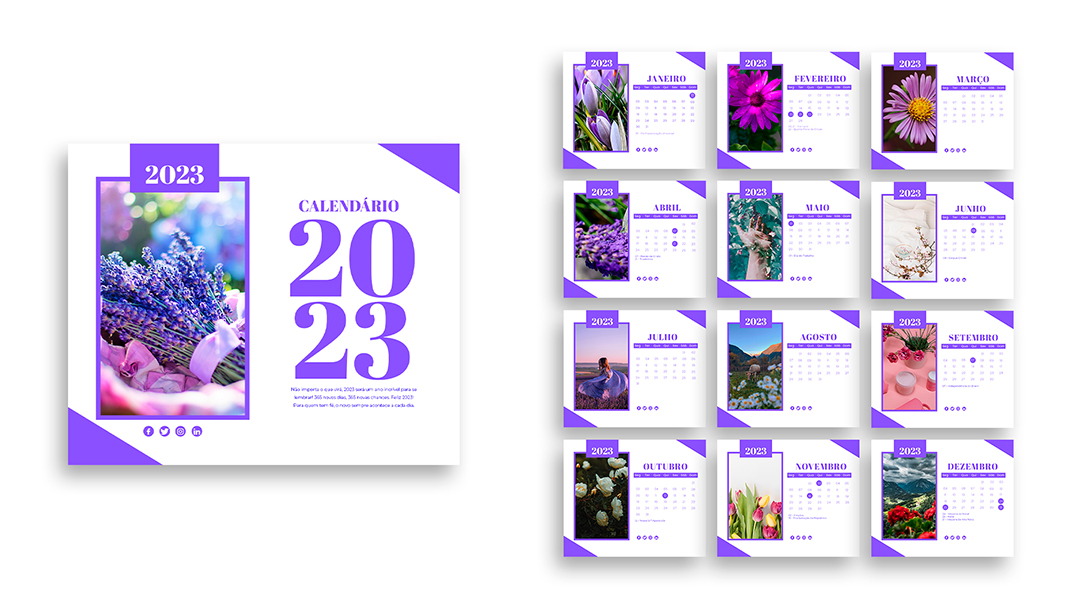 2023 Calendar Template Editable PSD