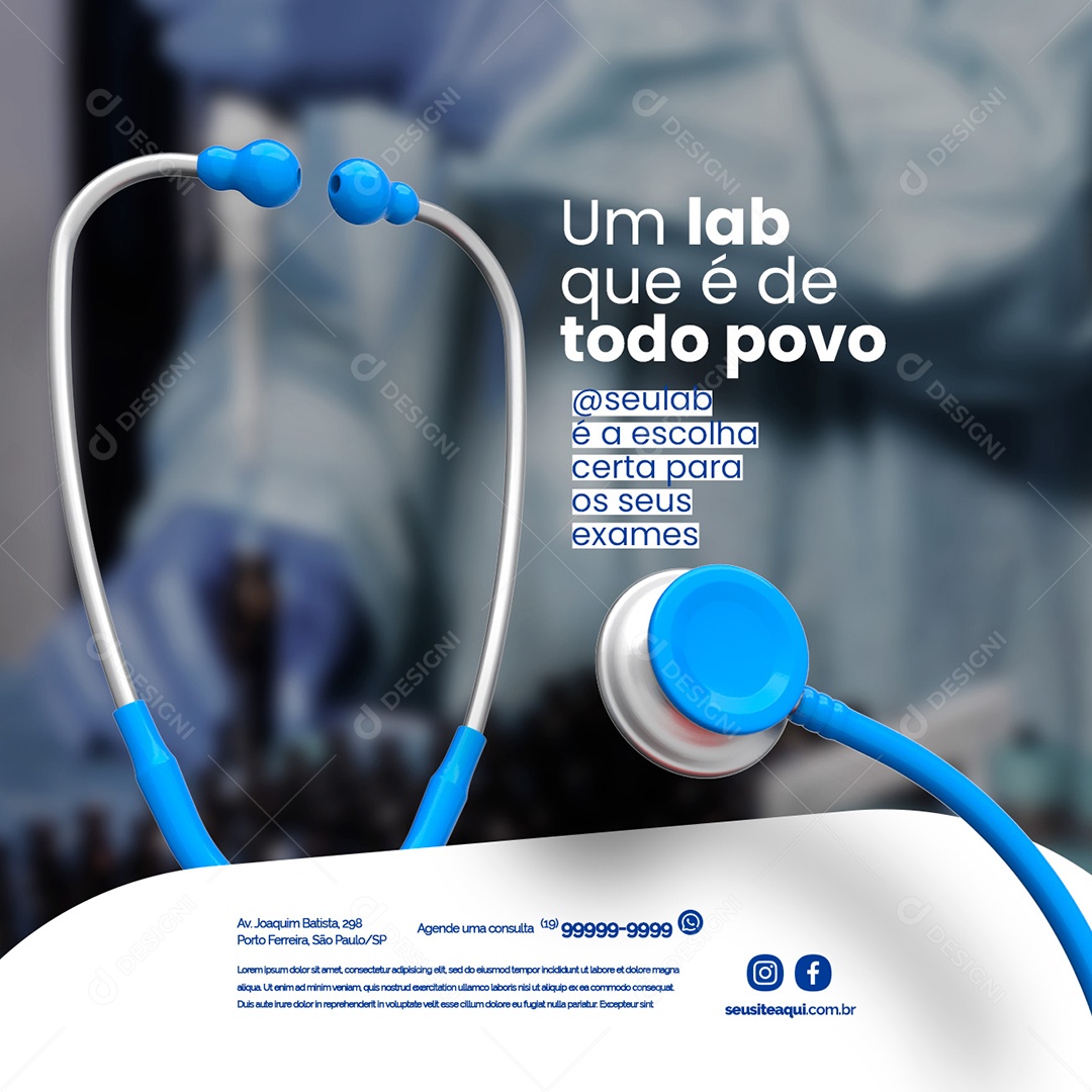 Um Lab que é de Todo Povo Laboratório Social Media PSD Editável