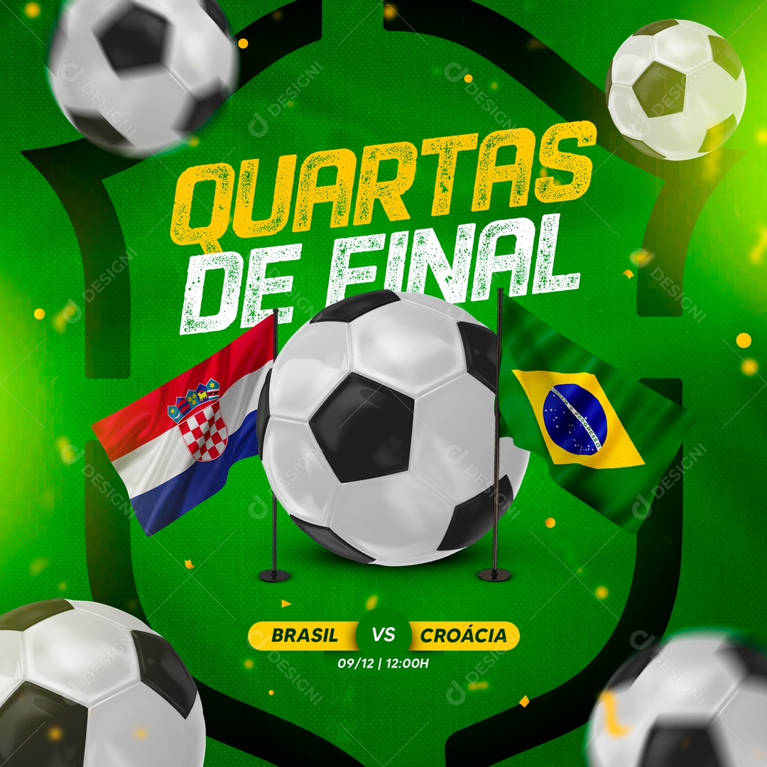 Brasil encara Croácia nas quartas de final da Copa do Mundo do