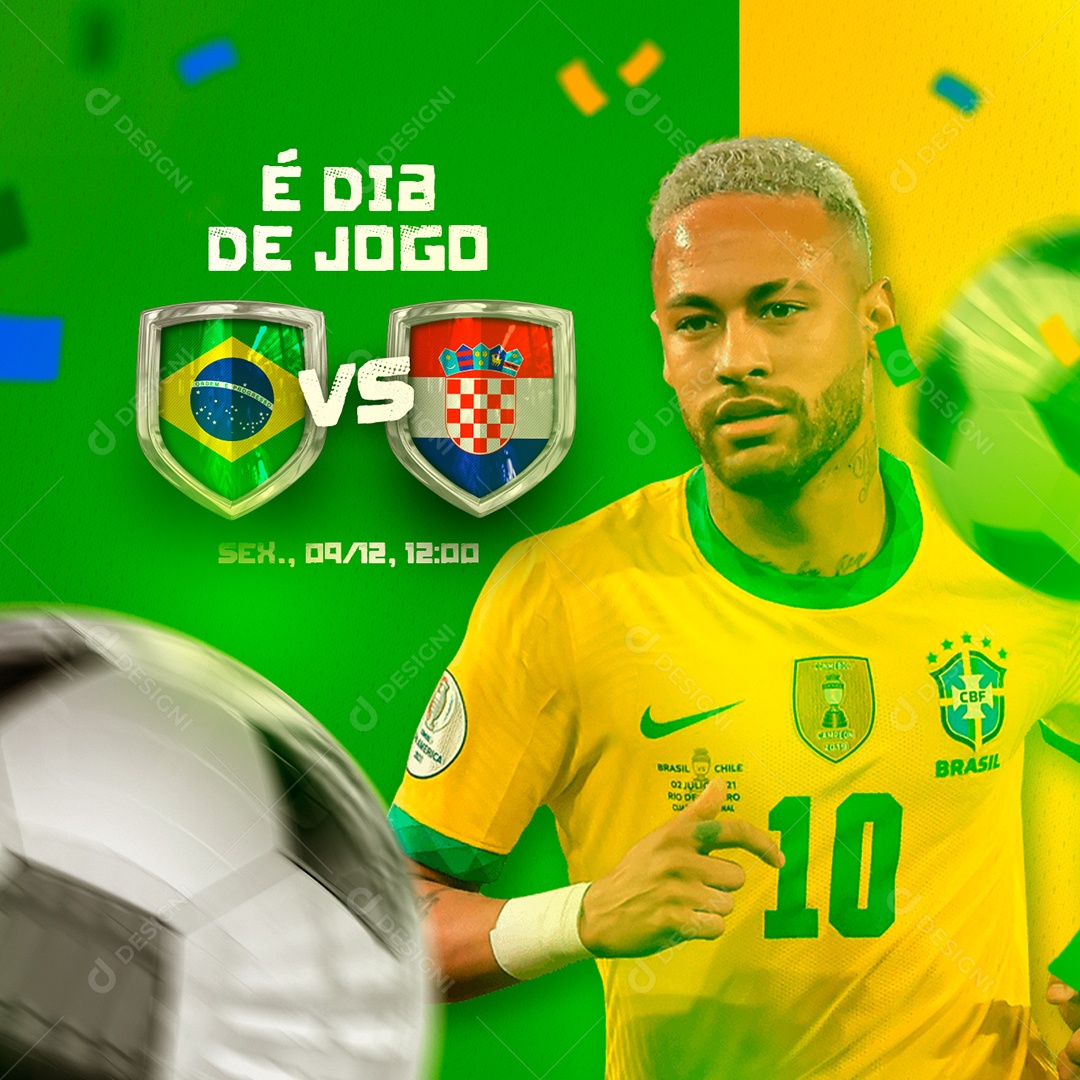 Horário Jogo Brasil e Camarões Copa 2022 Social Media PSD Editável  [download] - Designi