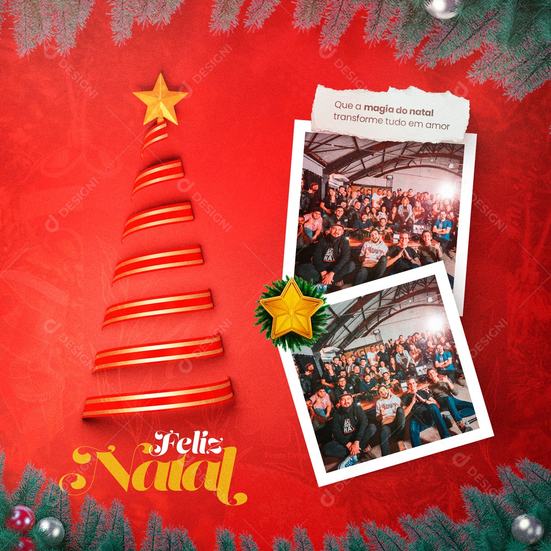 Feliz Natal 25 de Dezembro Social Media PSD Editável