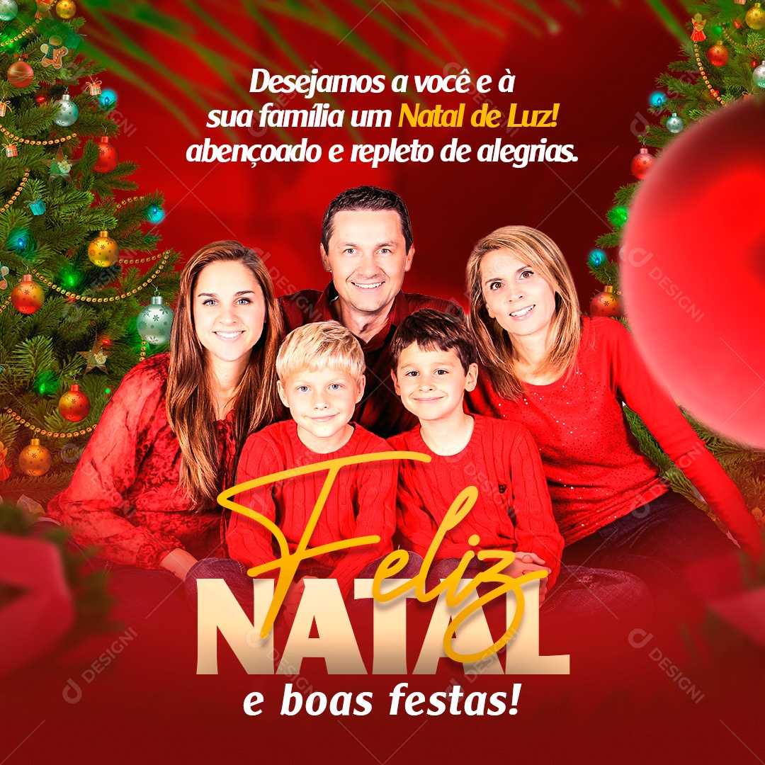 Social Media PSD Editável Natal em Família Post [download] - Designi