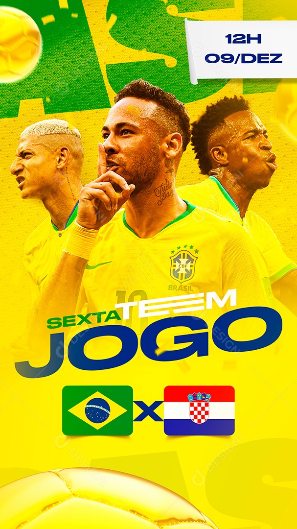 Social Media Copa do Mundo Hoje é Dia de Jogo PSD Editável [download] -  Designi