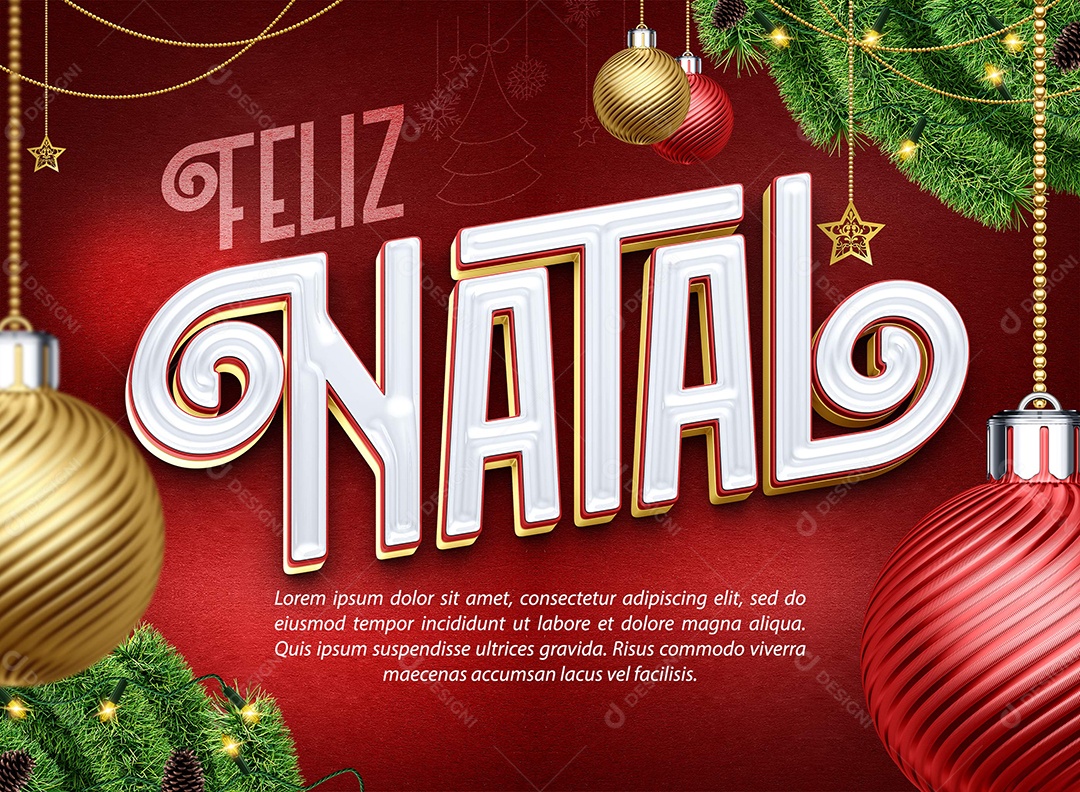 Feliz Natal E Um Feliz Ano Novo Social Media PSD Editável