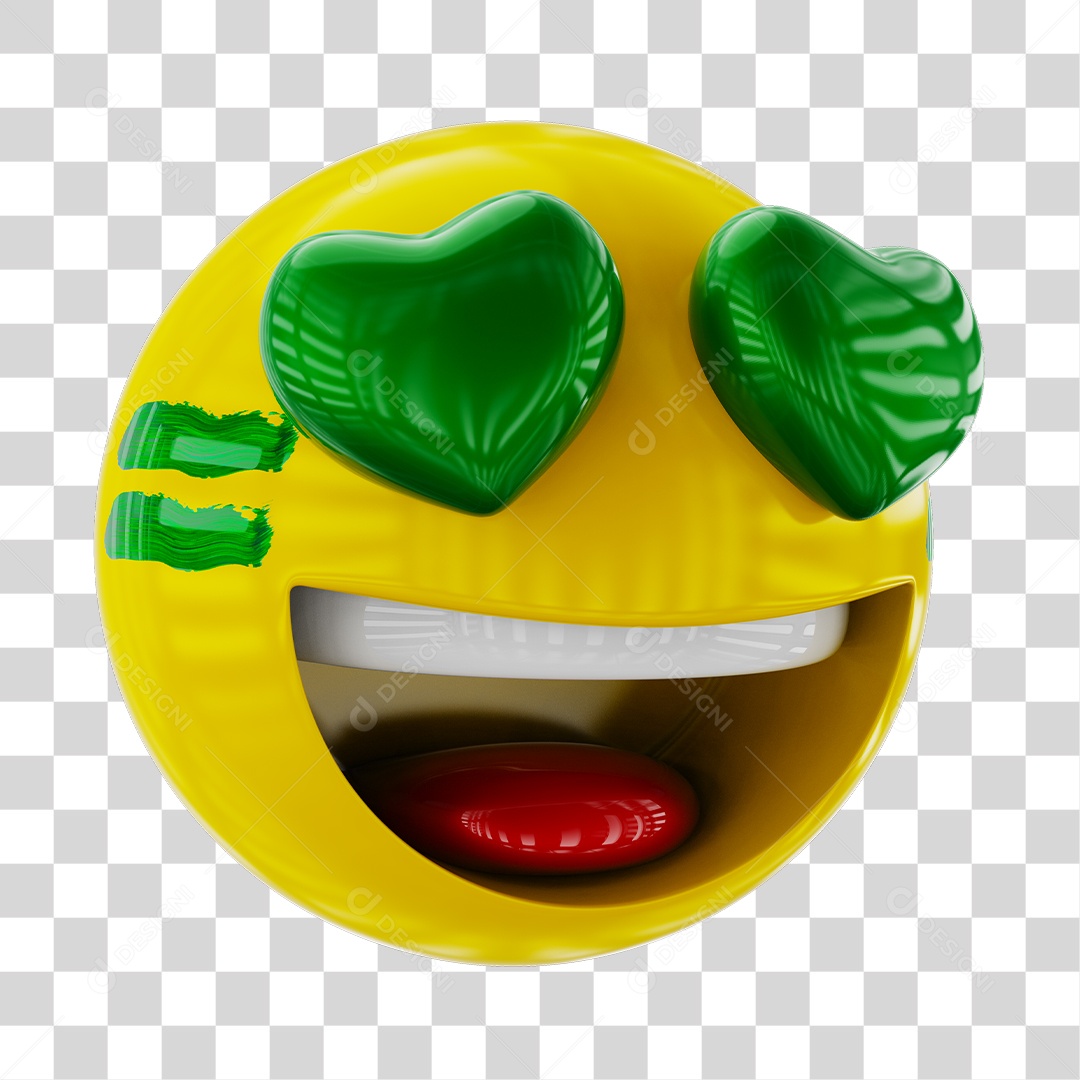 Emoji Apaixonado Torcedor Do Brasil Elemento D PNG Transparente Download Designi