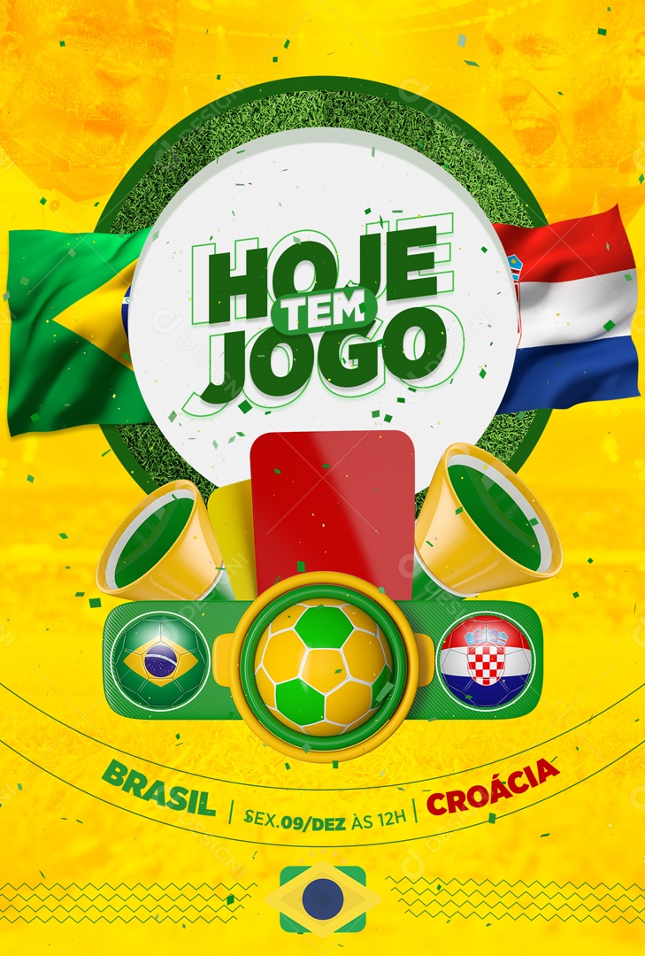 Hoje tem jogo do Brasil