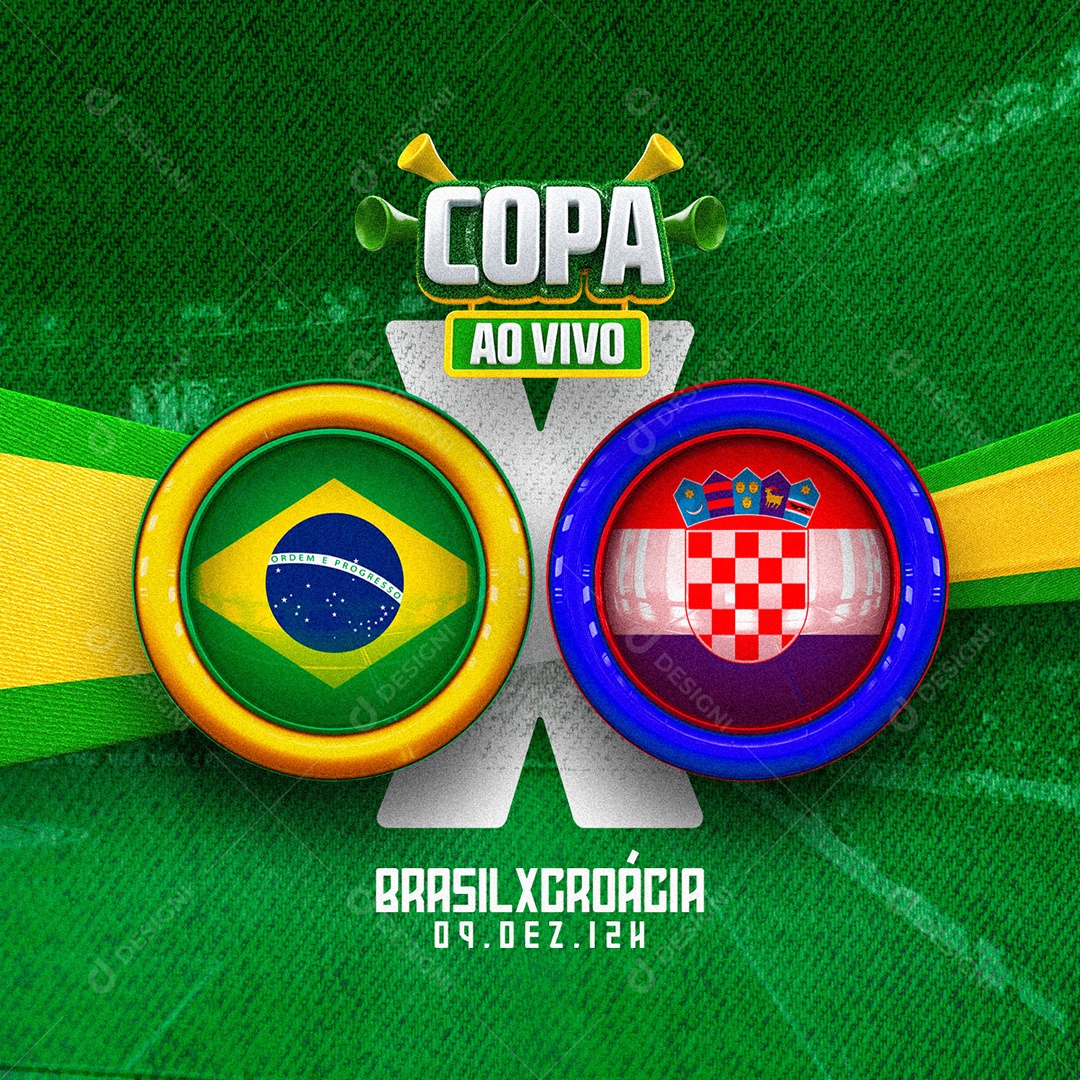 Copa ao Vivo Avante Brasil x Croácia Copa do Mundo Futebol Social Media