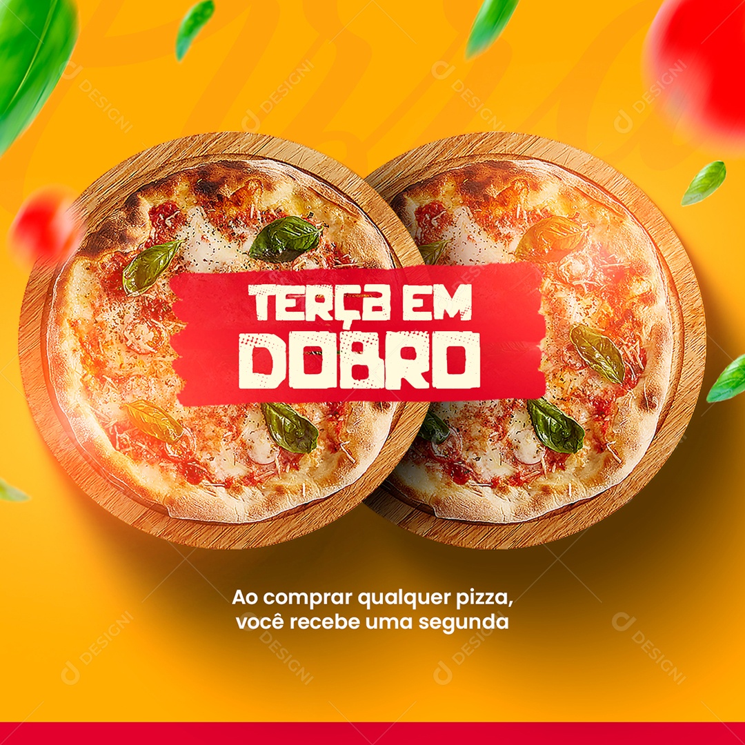 Terça em Dobro Pizzaria Social Media PSD Editável