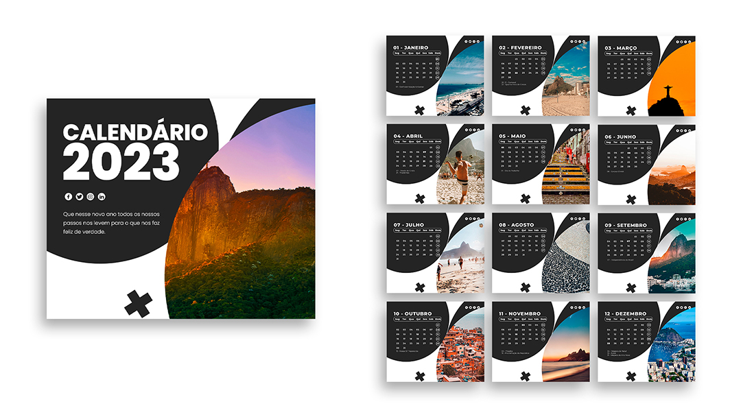 2023 Calendar Template Editable PSD