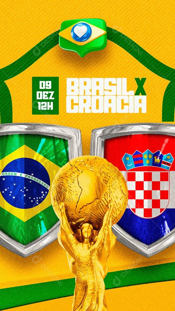 Story Hoje tem Brasil na Copa Jogo Brasil x Croácia Copa do Mundo