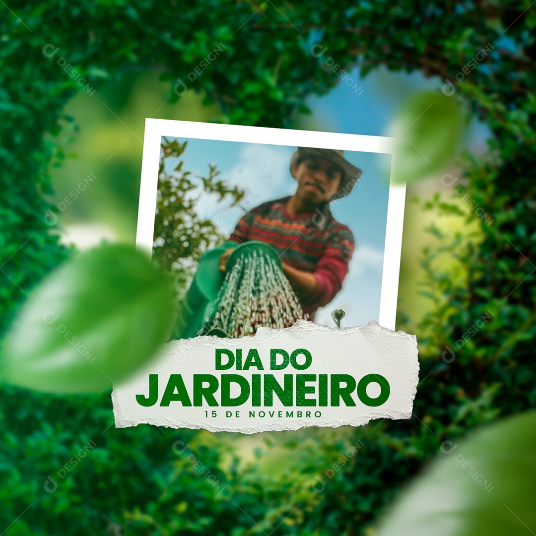 Dia do Jardineiro 15 de Dezembro Social Media PSD Editável