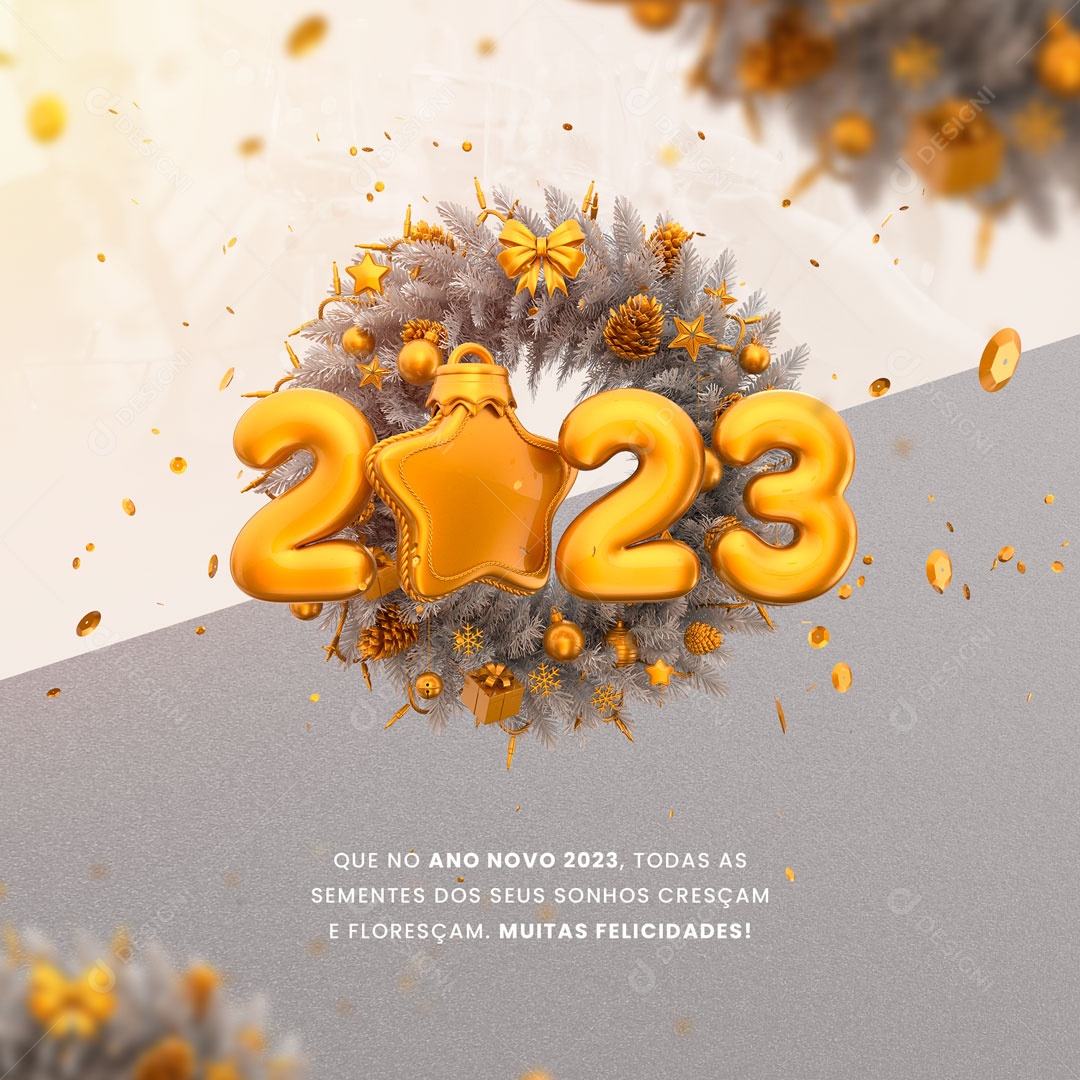 May In The New Year 2023, All The Seeds Of Your Dreams Grow Social Media Editable PSD