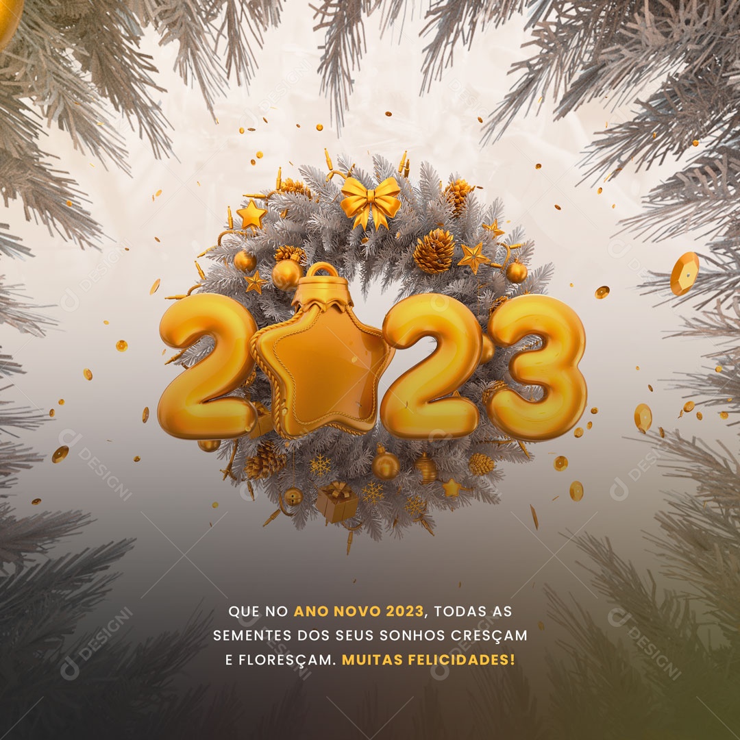 May In The New Year 2023, All The Seeds Of Your Dreams Grow Social Media Editable PSD