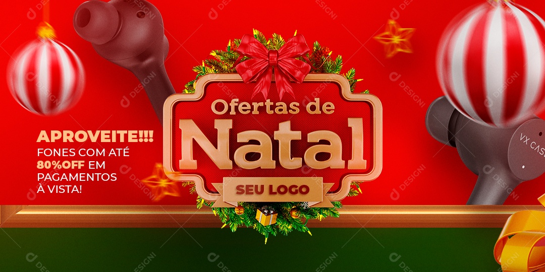 Social Media Banner Ofertas de Natal Aproveite PSD Editável