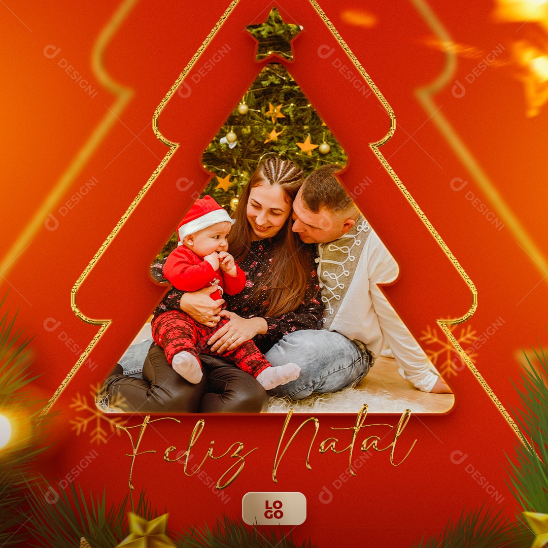 Post Merry Christmas Photo With Family PSD Social Media Editable PSD