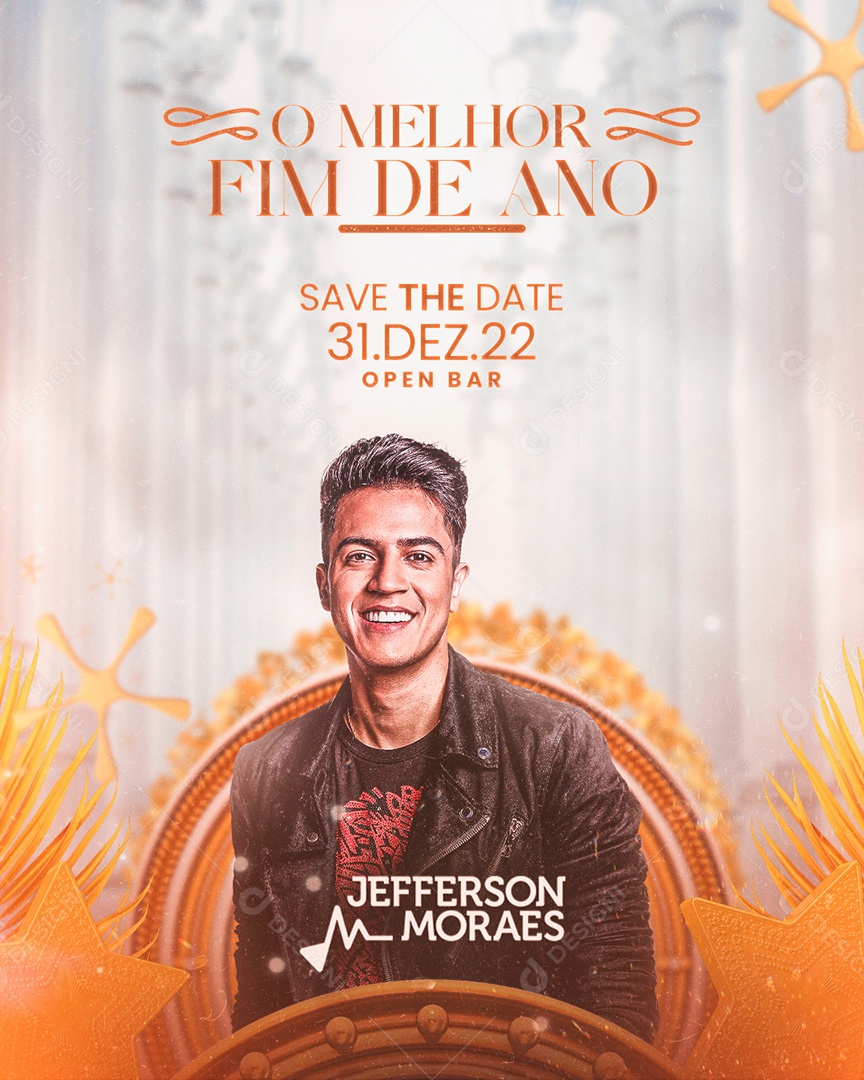 Flyer Show Fim de Ano Jefferson Moraes Social Media PSD Editável