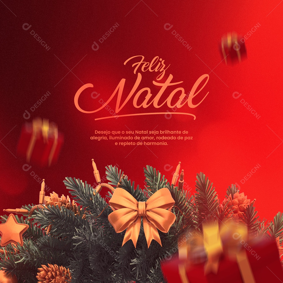 Que O Seu Natal Seja Brilhante De Alegria Feliz Natal Social Media Psd Editável Download Designi 