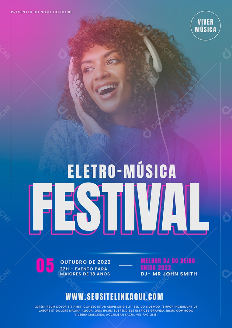 Eletro Música Festival Social Media Psd Editável Download Designi 7286