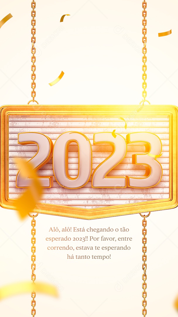 Story Está Chegando o Tão Esperado 2023 Ano Novo Social Media PSD Editável