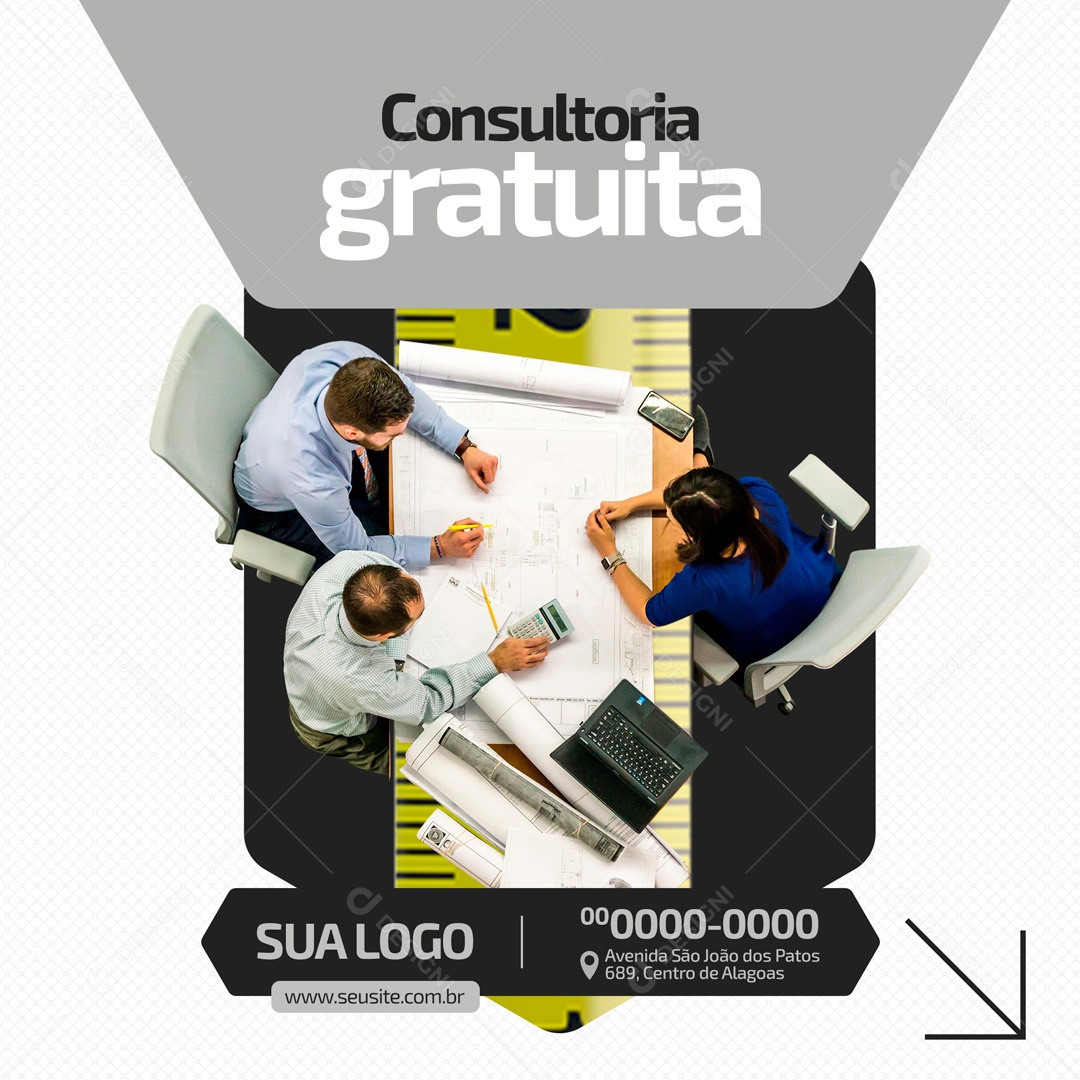 Consultoria Gratuita Arquitetura Social Media PSD Editável