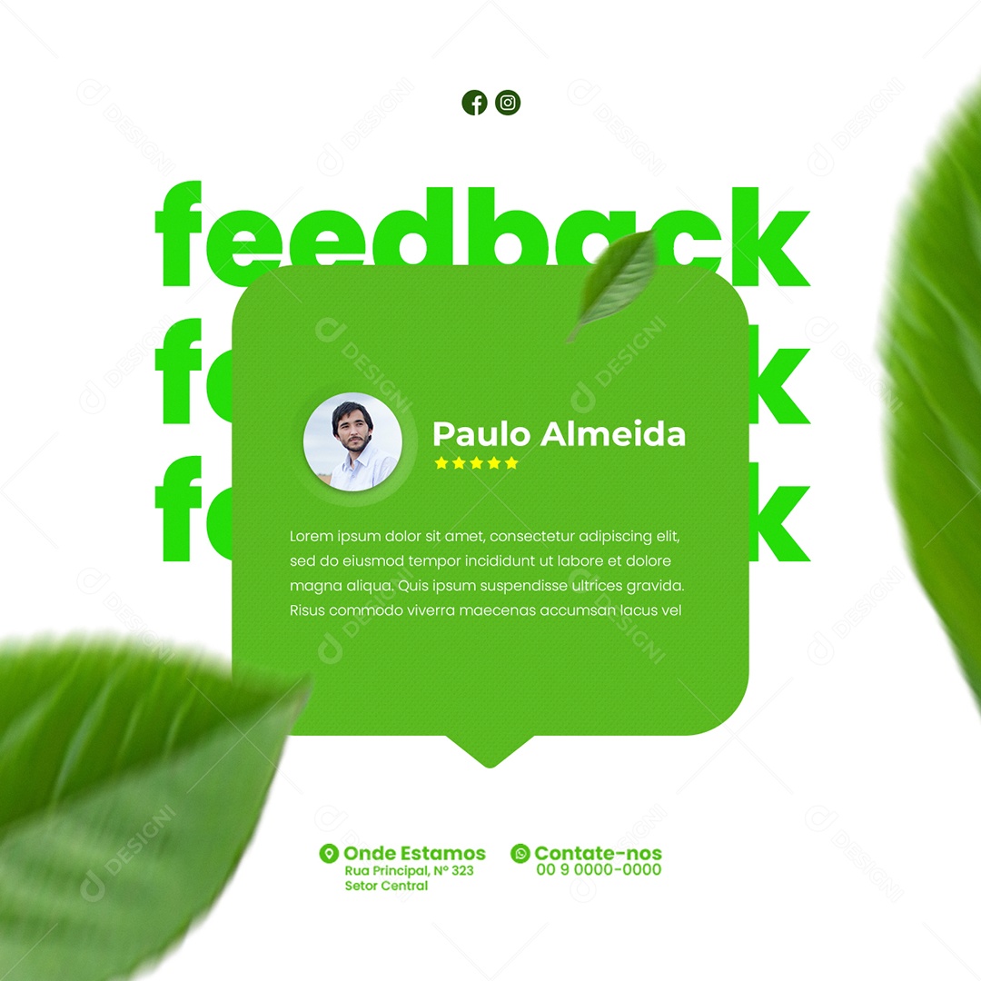 Feedback Agronegócio Social Media PSD Editável