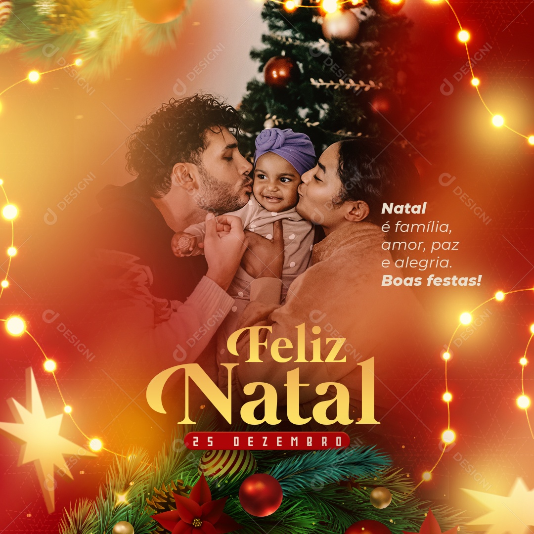 Social Media PSD Editável Natal em Família Post [download] - Designi