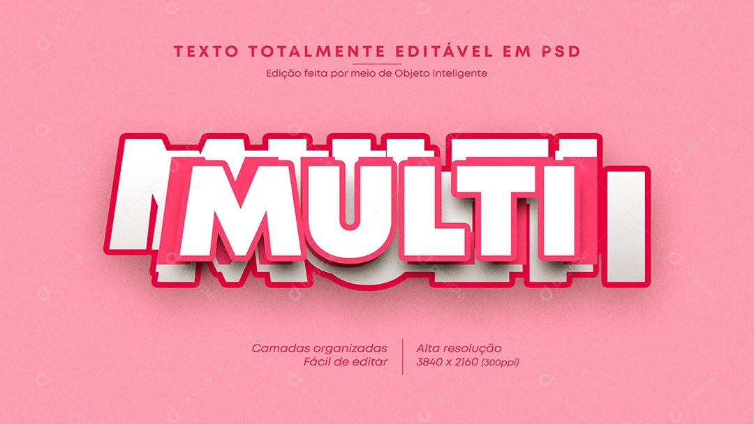 Efeito de Texto Multi PSD Editável