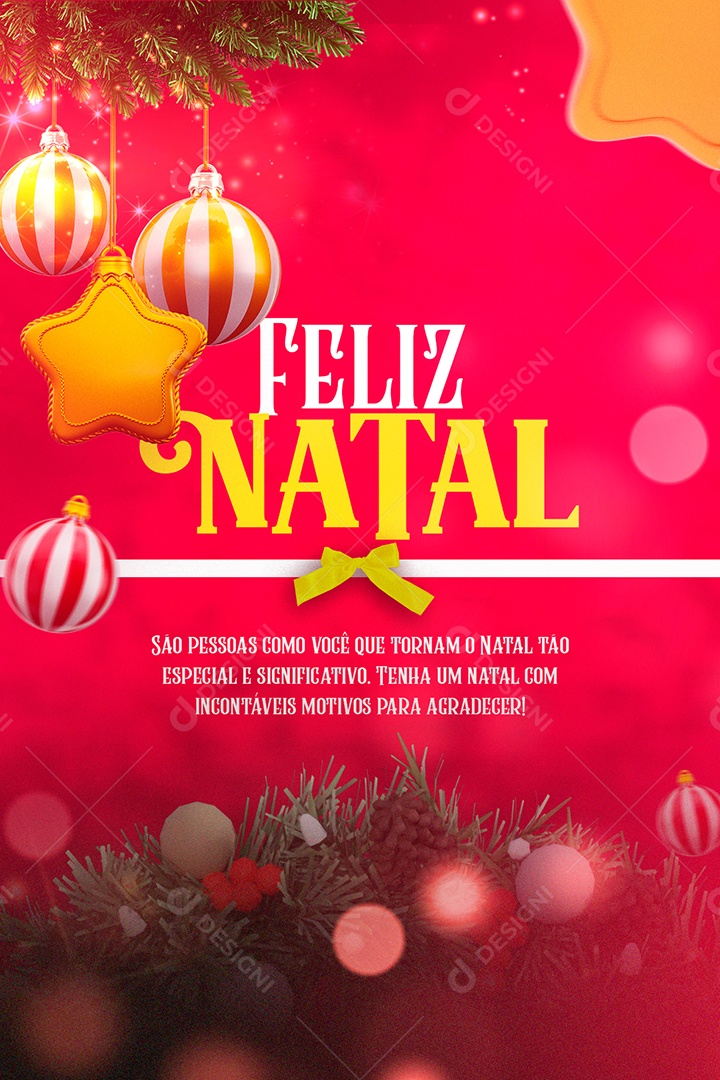 Cartão de Natal Feliz Natal Social Media PSD Editável [download] - Designi