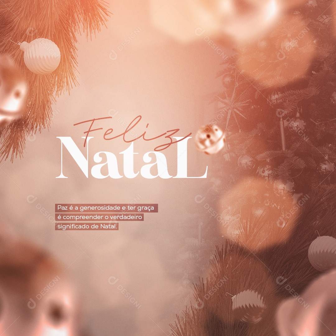 Feliz Natal 25 de Dezembro Social Media PSD Editável