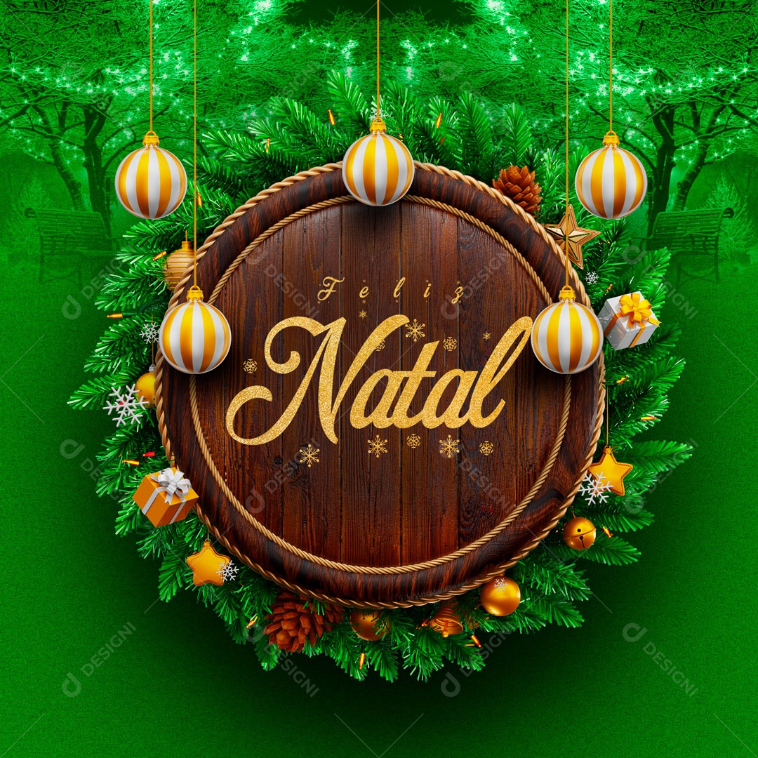 Feliz Natal Deixe-se Contagiar Pela Energia do Natal Social Media PSD Editável