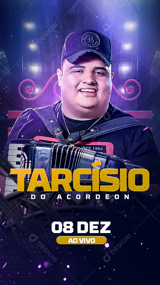 Flyer Show Tarcisio do Acordeon Story Social Media PSD Editável