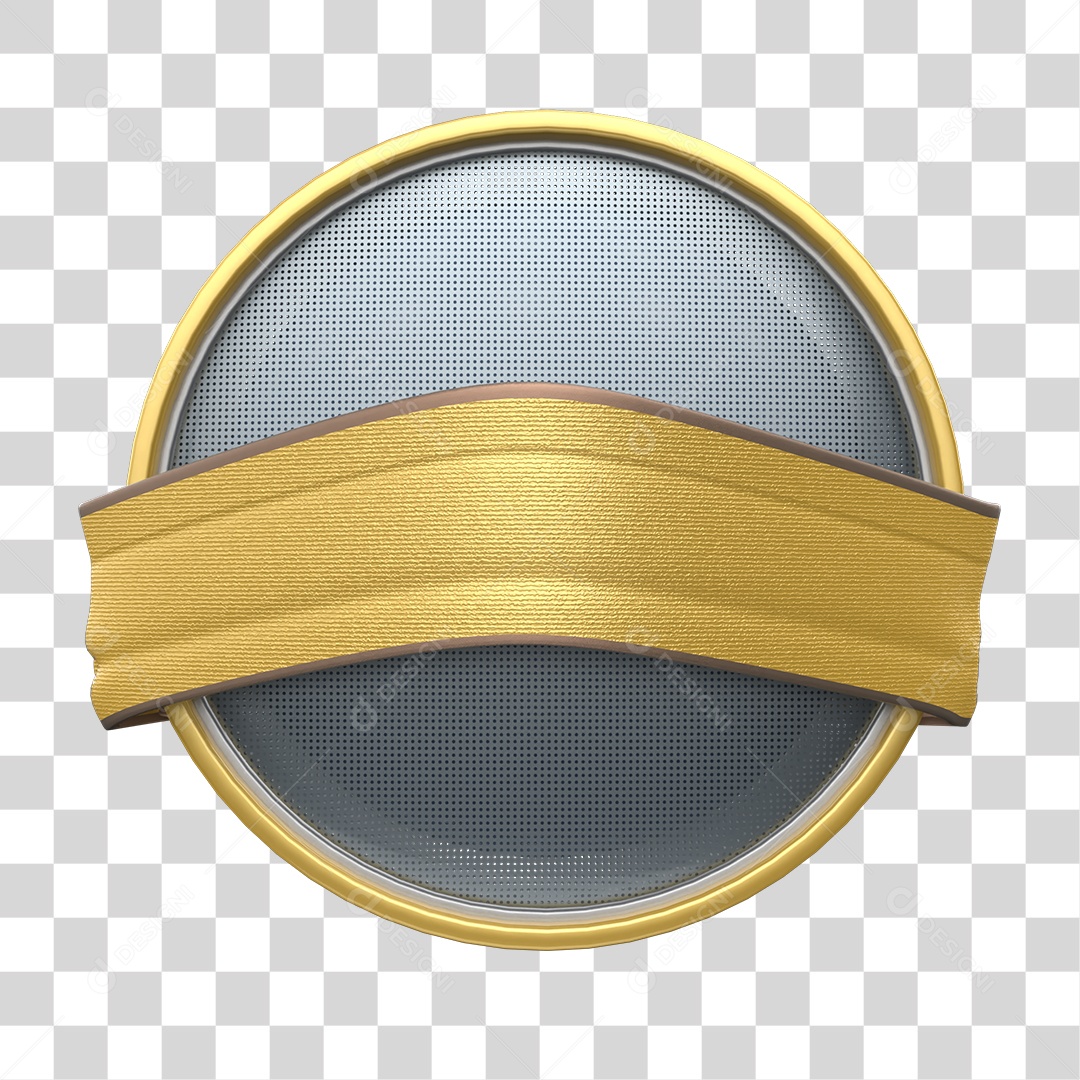 Painel Dourado e Cinza de Ano Novo Elemento 3D PNG Transparente