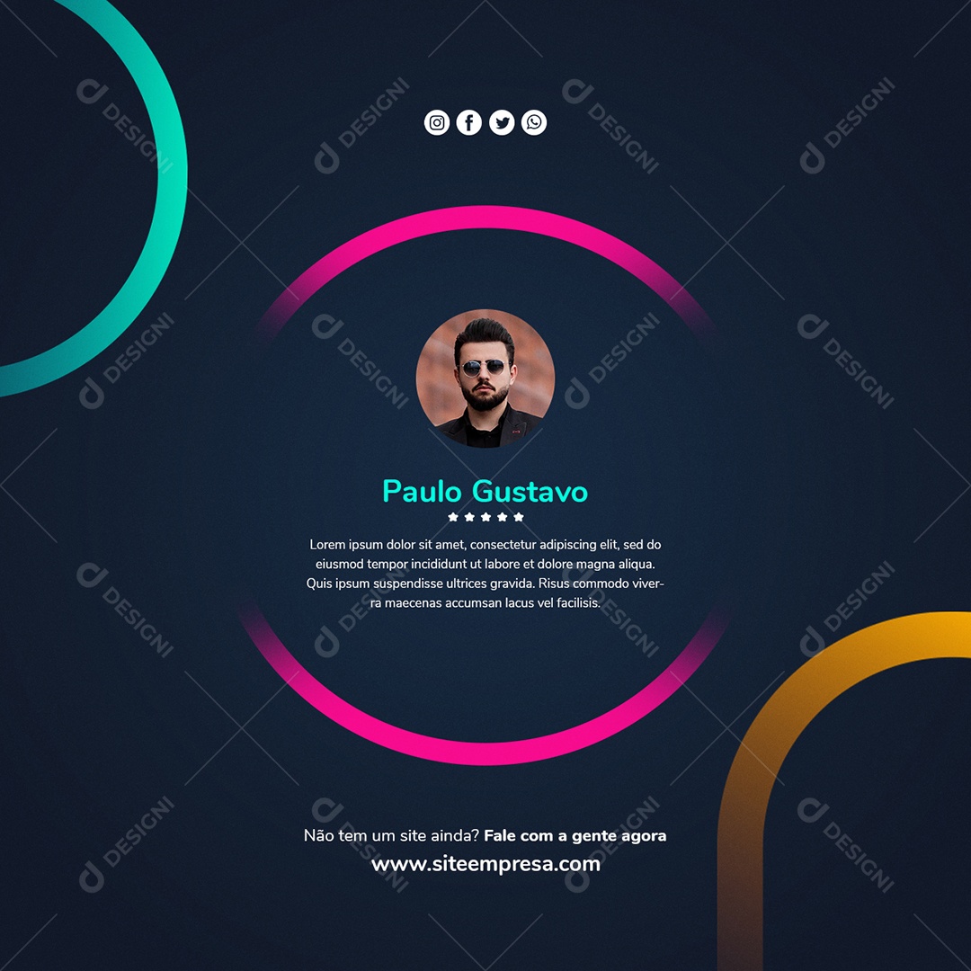 Don't Have a Website Yet Website Social Media Editable PSD