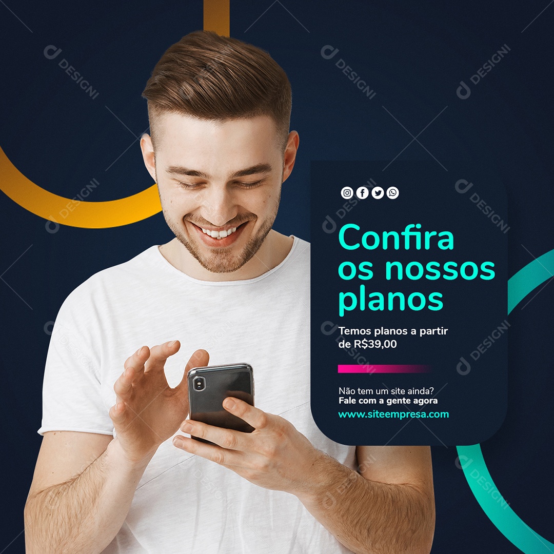 Confira os Nossos Planos Website Social Media PSD Editável