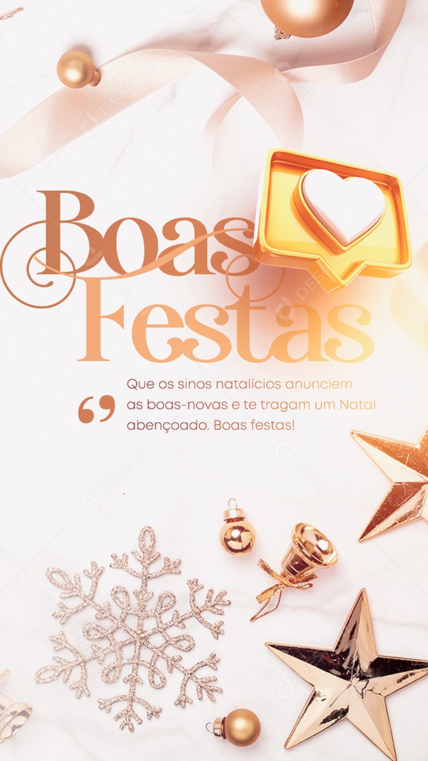 Story Que os Sinos Natalinos Anunciem as Boas Novas Boas Festas Feliz Natal Social Media PSD Editável