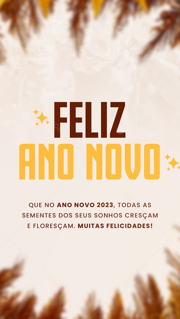 Feliz Ano Novo 2023 Story Social Media PSD Editável